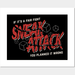 Sneak Attack Dice - Fair Fight Planned Wrong Posters and Art